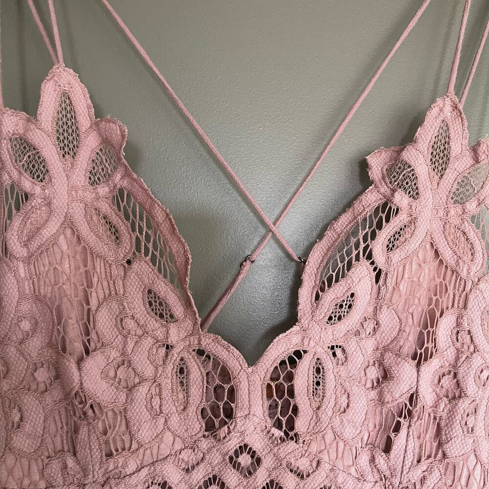 Free People Pink Lace Peplum Blouse - Picture 5 of 16